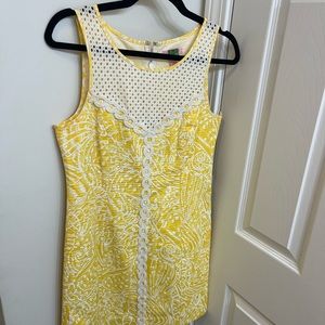 Lilly Pullitzer Yellow Dress Size 4 in great used condition